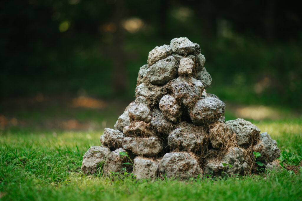A pile of rocks at HopeQuest signifying strength and freedom from addiction